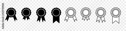 Blank medal icon. Vector isolated on background.