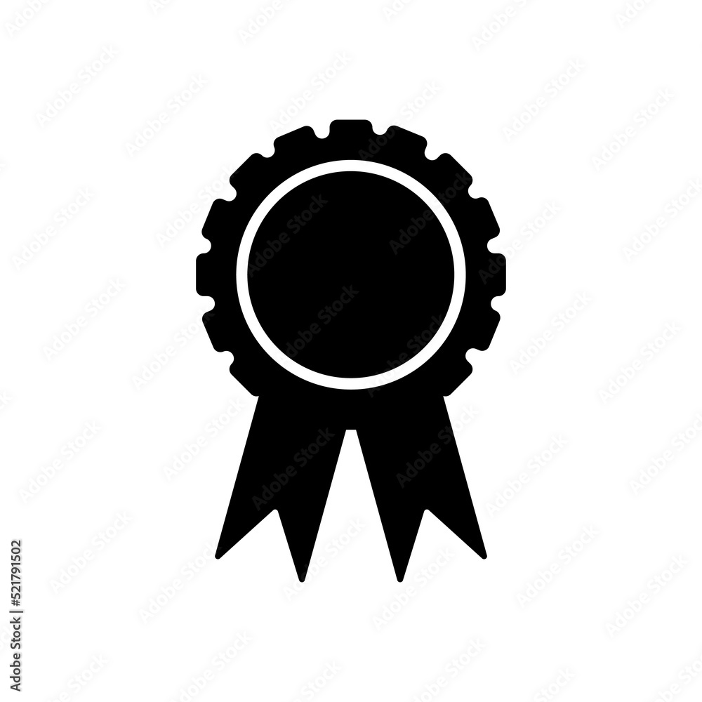 Blank medal icon. Vector isolated on white background.