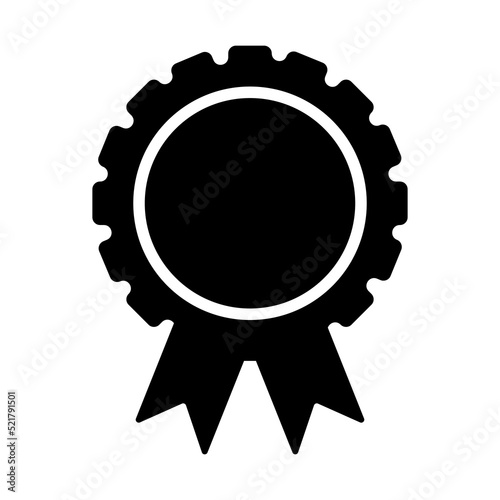 Blank medal icon. Vector isolated on white background.