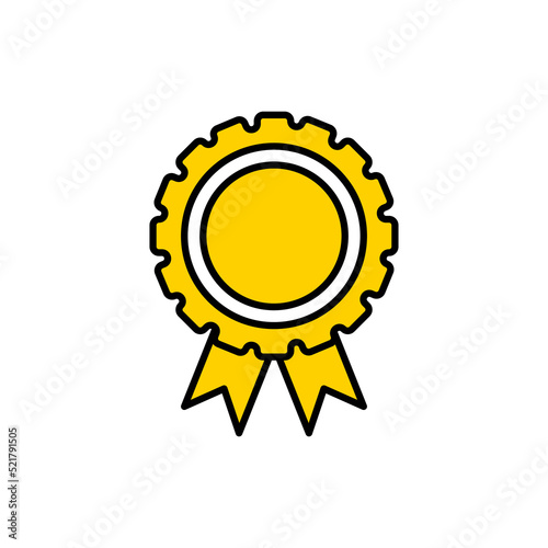 Blank medal icon. Vector isolated on white background.