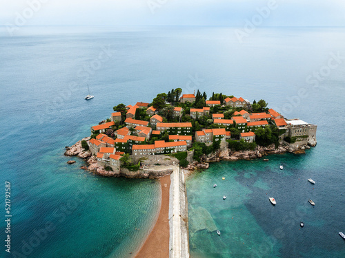 Photography island with houses in the sea