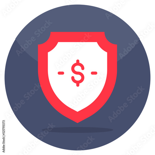 An icon design of financial security 
