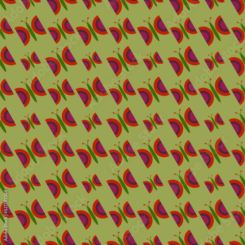 Butterflay geometric shape seamless pattern photo