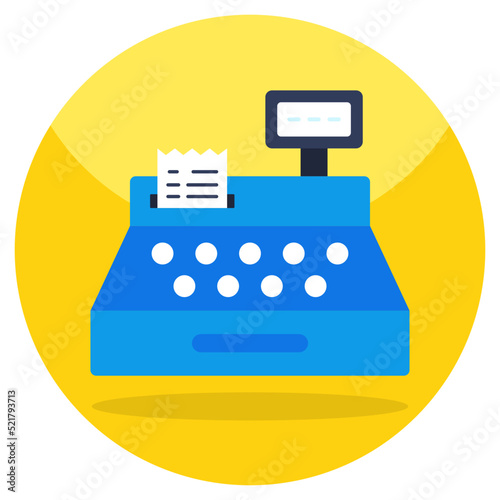 A premium download icon of cash register