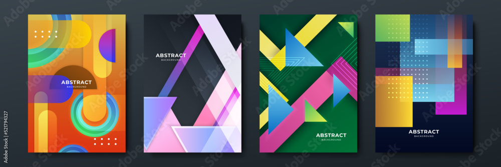 Geometric pattern background texture for poster cover design. Minimal color gradient banner template. Modern vector wave shape for brochure Geometric pattern background texture for poster cover design. Minimal color gradient banner template. Modern vector wave shape for brochure