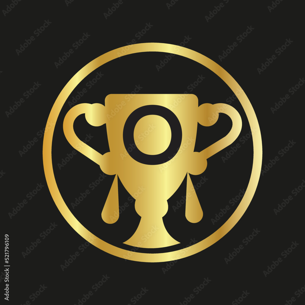 Trophy color doodle logo  O  latter speech bubble Employee Appreciation Day. Business development vector template for banner,