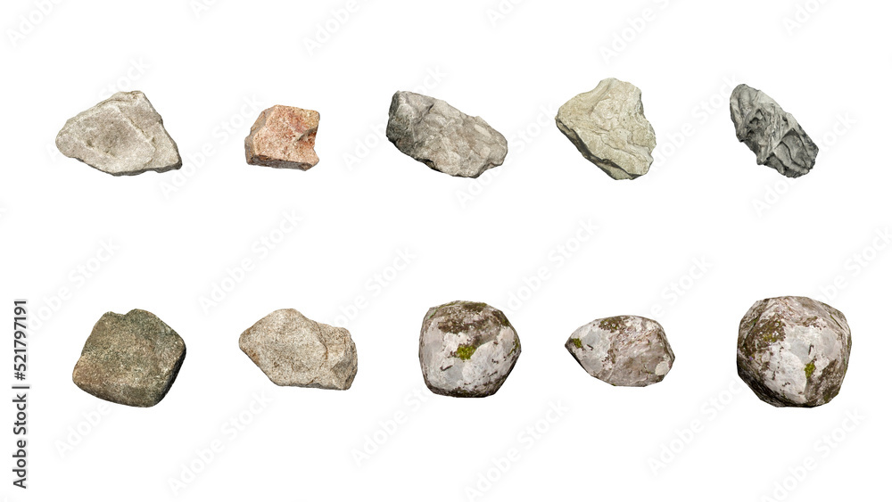 Top View 3D stone isolated on white background Use for visualization in architectural design or garden
decorate Top View 3D stone isolated on white background Use for visualization in architectural design or garden
decorate