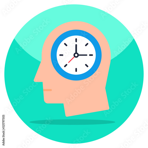 Perfect design icon of punctual mind