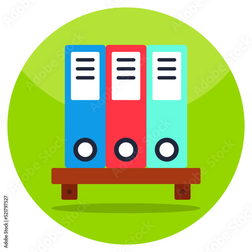 Unique design icon of binders 