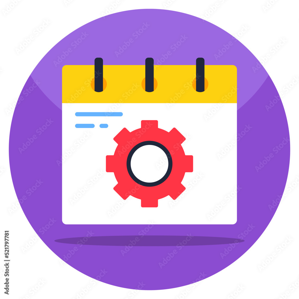 Conceptual design icon of calendar setting Conceptual design icon of calendar setting