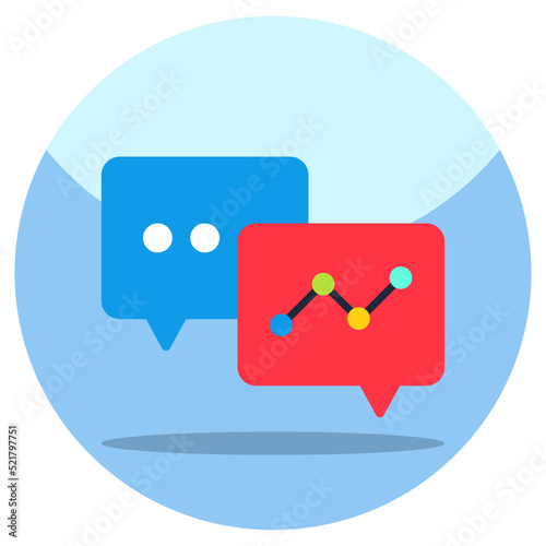 Modern design icon of analytical chat
