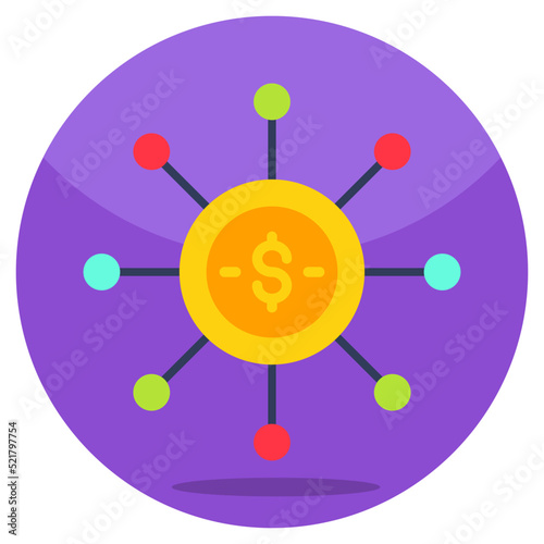 Trendy vector design of cash outflow 