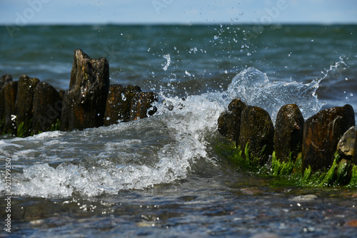 Buhne an der Ostseeküste photo