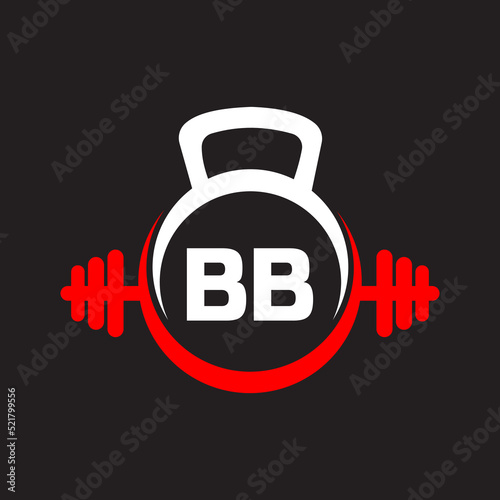 Letter BB Fitness Gym Logo Concept. Fitness Logo Symbol Vector Template