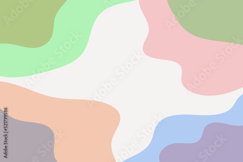 Doodle objects pastel color. Hand drawn abstract shapes. Trendy modern illustration.