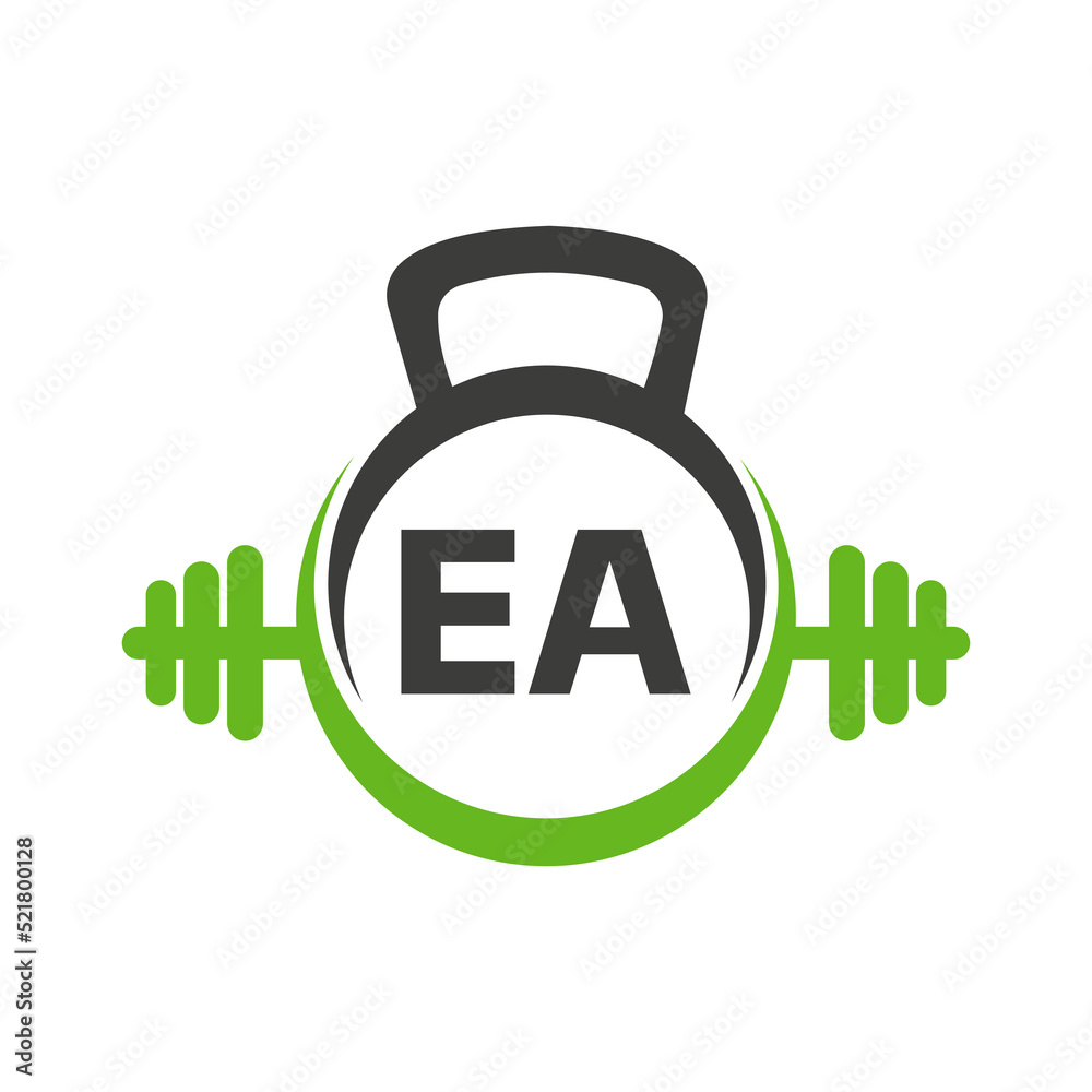 Letter EA Fitness Gym Logo Concept. Fitness Logo Symbol Vector Template Letter EA Fitness Gym Logo Concept. Fitness Logo Symbol Vector Template
