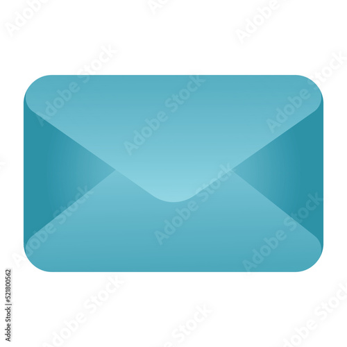 Flat illustration of letter. Isolated vector element. 