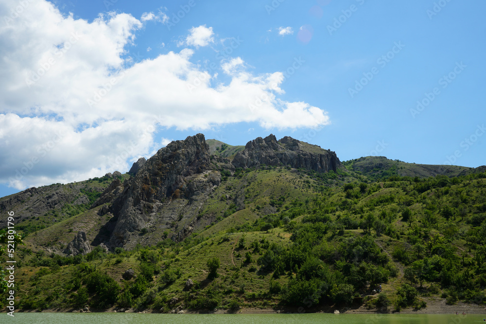 landscape with blue sky and clouds landscape with blue sky and clouds