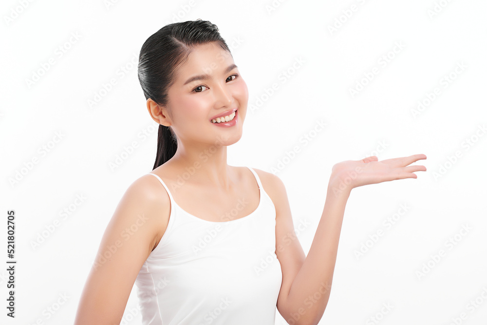 Beautiful young asian woman with clean fresh skin on white background, Face care, Facial treatment, Cosmetology, beauty and spa, Asian women portrait. Beautiful young asian woman with clean fresh skin on white background, Face care, Facial treatment, Cosmetology, beauty and spa, Asian women portrait.