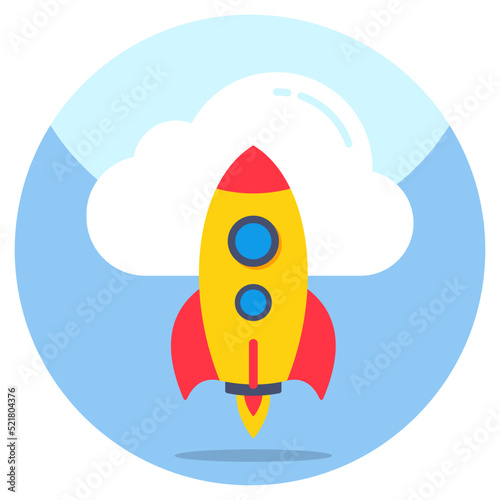 An icon design of cloud launch 
