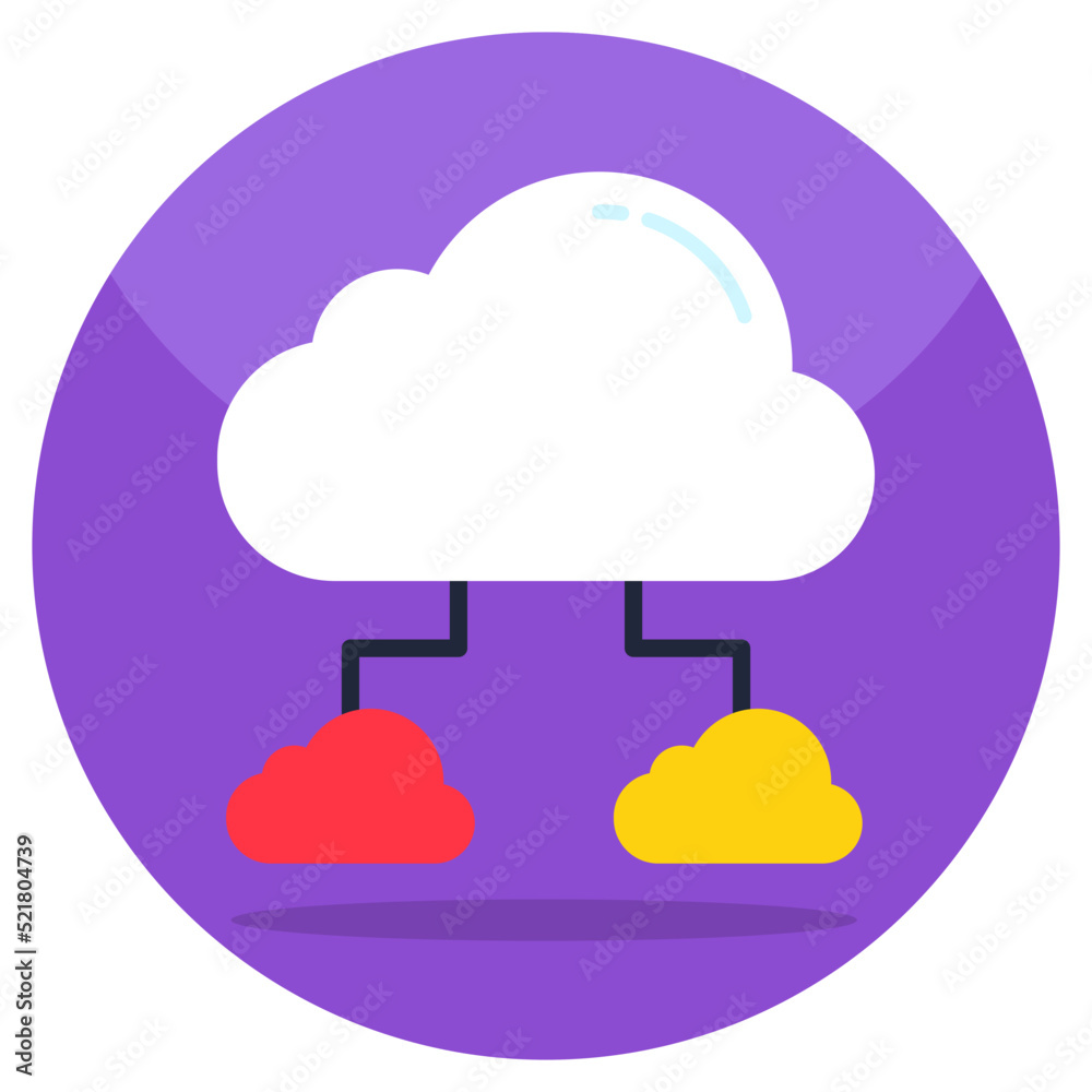 Perfect design icon of cloud network Perfect design icon of cloud network