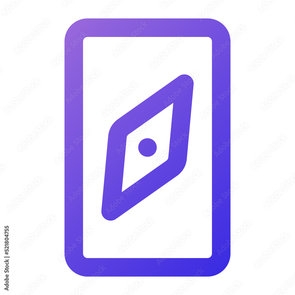 mobile icon outline gradient style