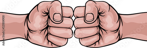 Fist Bump Punch Fists Boxing Comic Pop Art Cartoon