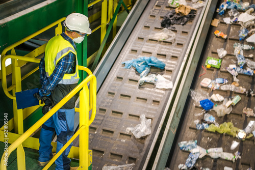Obraz na płótnie Waste Sorting Facility Management Control