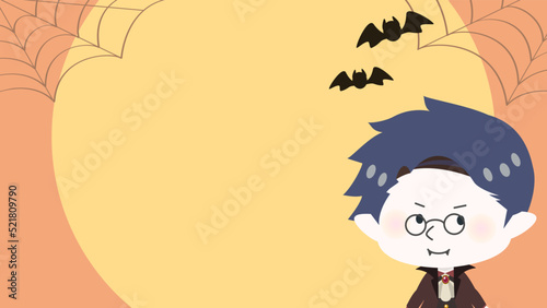 動画サイズのハロウィン背景イラスト