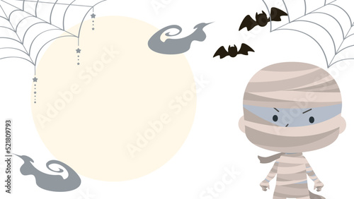 動画サイズのハロウィン背景イラスト