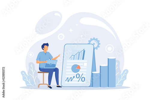 Market analysis metaphor marketing strategy development. Business research. Identify business determine solutions business problems solving.