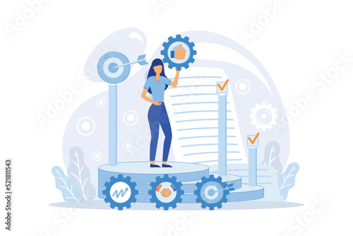 Business action plans, strategies or goals to drive the organization or target audience. Company plan management.