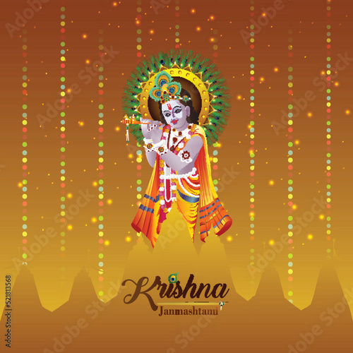 Happy krishna janmashtami celebration card © Simran Singh