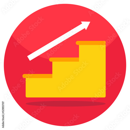 Modern design icon of career growth 