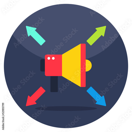 Flat vector design of marketing directions 