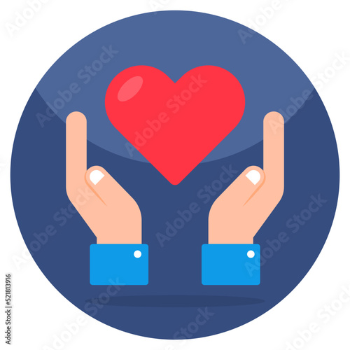 Unique design icon of heart care