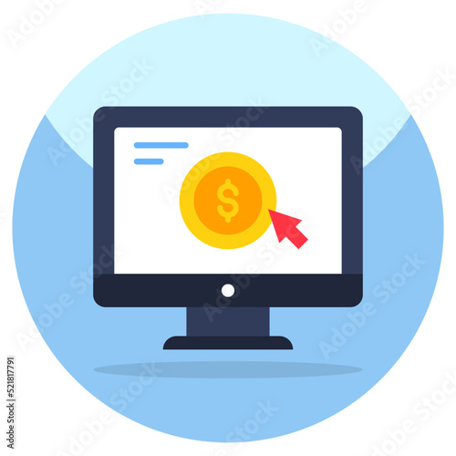 Modern design icon of pay per click 