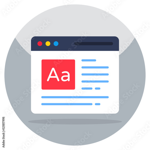 Modern design icon of web article 