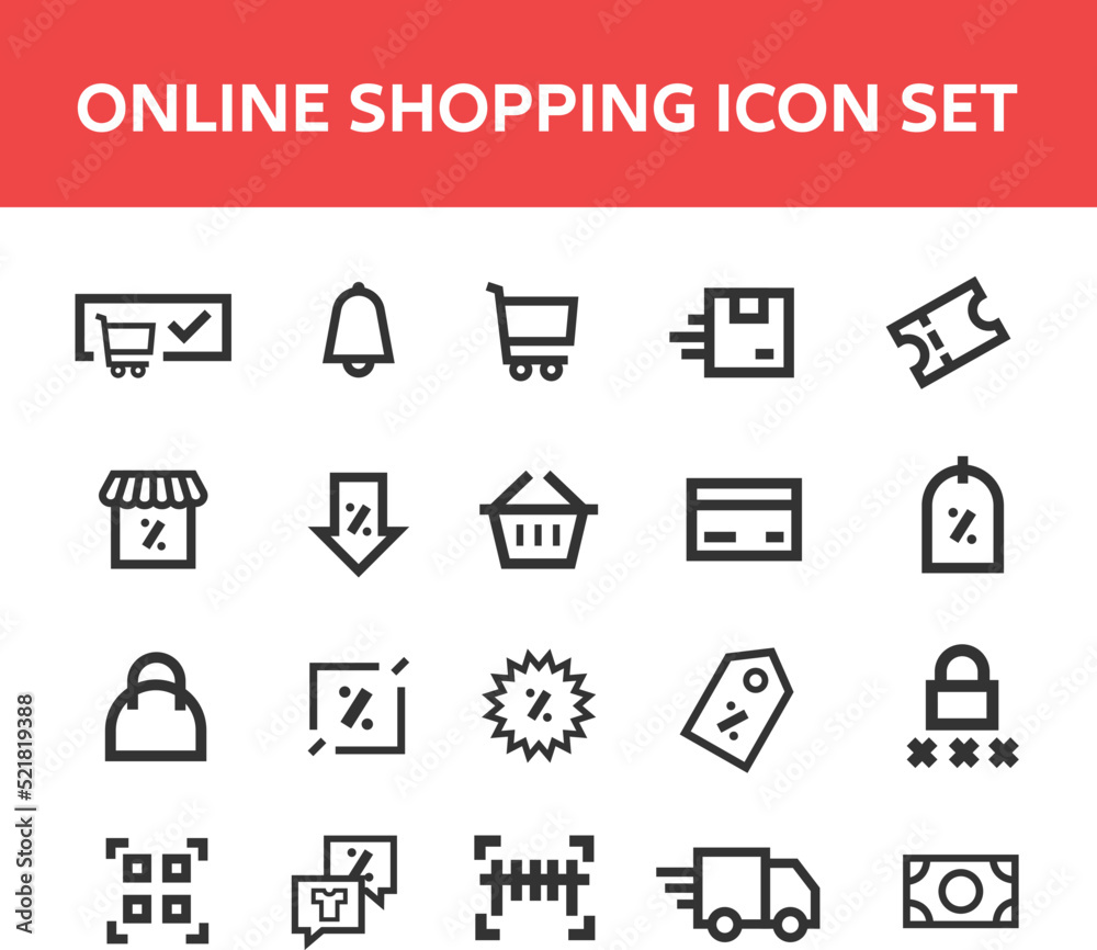 Online Shopping Icon Set Online Shopping Icon Set