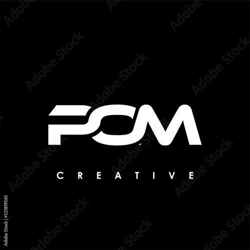POM Letter Initial Logo Design Template Vector Illustration