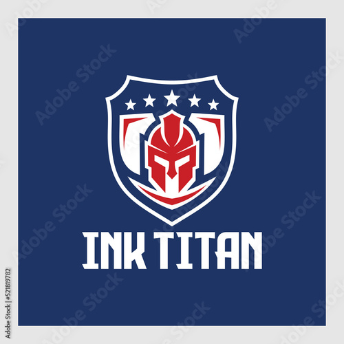 titan or spartan logotype with strong character