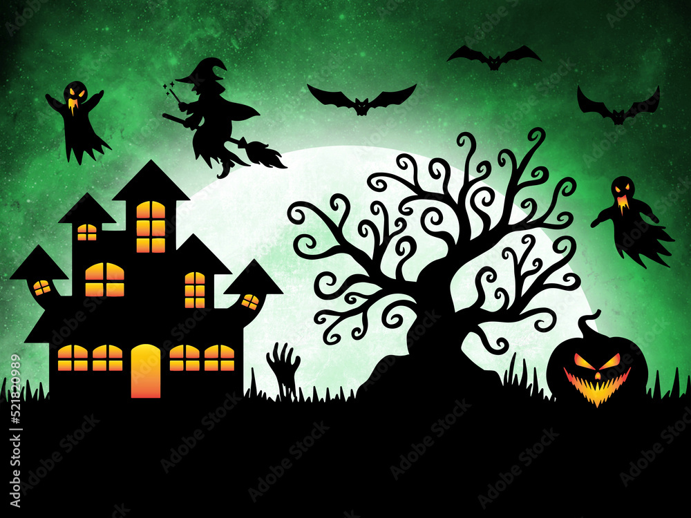Halloween Background Moonlight Illustration
