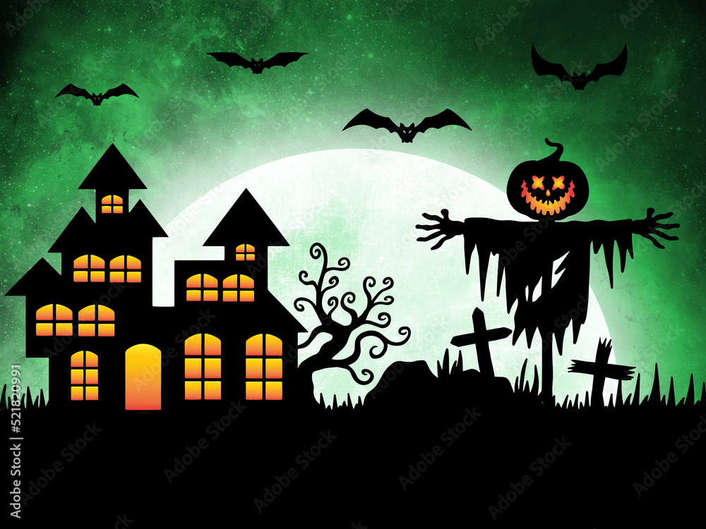 Halloween Background Moonlight Illustration
