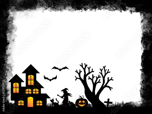 Halloween Silhouette Background Illustration 