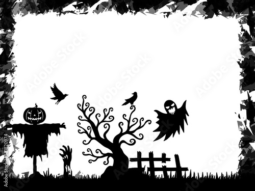 Halloween Background Silhouette Illustration 