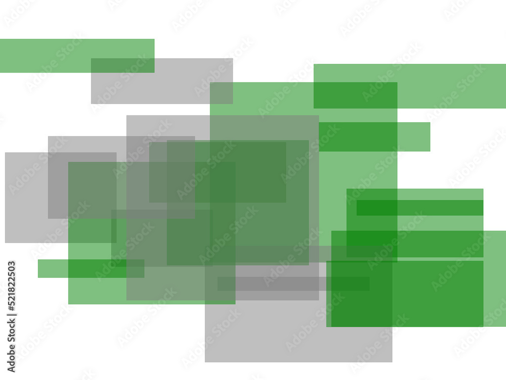 Abstract grey green rectangles overlay with transparent PNG back