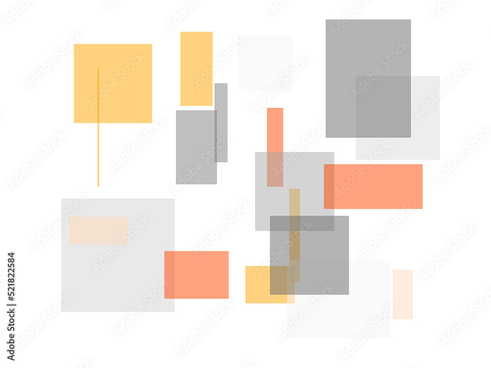 Abstract grey orange squares and rectangles overlay with transpa Abstract grey orange squares and rectangles overlay with transpa