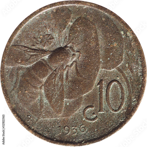 10 cent coin, Italy transparent PNG photo