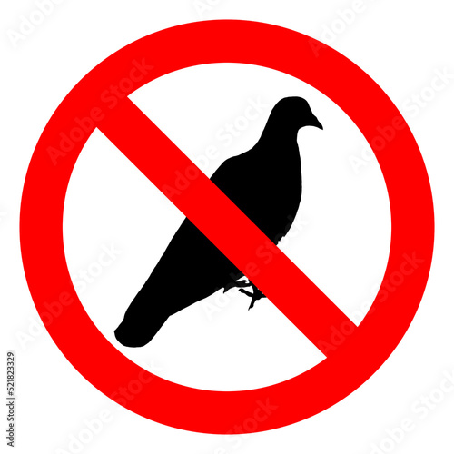 No pigeons sign transparent PNG