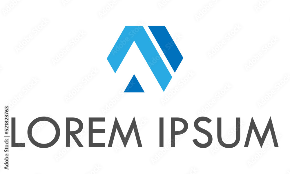 Blue Color Abstract Simple Modern Triangle Geometry Shape Logo Design Blue Color Abstract Simple Modern Triangle Geometry Shape Logo Design